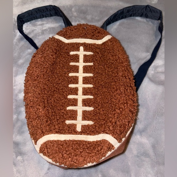 football Handbags - Fuzzy football backpack cheerleader sports fan